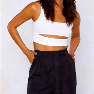 Crop top with cut out for under boob